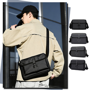 Tas Selempang Pria Fashion, Tas Crossbody Kasual, Tas Ponsel Kecil Persegi untuk Pria Dengan Bahan Oxford Tahan Air dan Resleting - Product Image 1