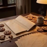 Feuilles de papier sulfurisé en silicone antiadhésives de qualité alimentaire, imprimées sur mesure, pour la cuisson des gâteaux, pré-découpées, fabrication OEM/ODM