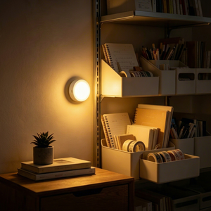 Luz nocturna LED recargable de 1W sin cableado, lámpara de pared con sensor de movimiento autoadhesiva para decoración de interiores del hogar. - Product Image 1