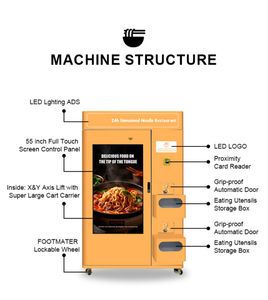 Máquina Expendedora Automática de Comida Caliente con Pantalla Táctil, Operación 24/7, Monitoreo Remoto, Cocina Instantánea de Fideos Ramen en Vaso, Acepta Tarjetas de <span class=keywords><strong>Crédito</strong></span> - Product Image 3