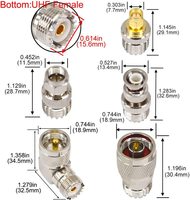 Conector Coaxial RF, Adaptador UHF SO239 PL259, UHF a SMA, BNC, N, F, FME, TNC, MCX, MINI UHF, LMR400, RG58