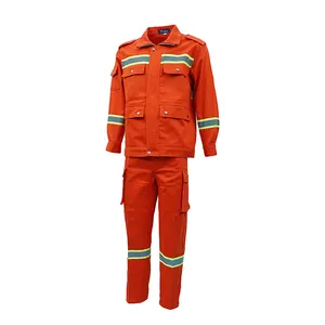 산업 용접 난연 작업복 hi 시야 안전 보호 의류 무거운면 소방관 안전 유니폼