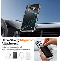 Étui de protection pour iPhone 16 Pro Max avec cadre métallique de qualité supérieure, support rotatif, coque de téléphone portable transparente antichoc personnalisée, vente en gros