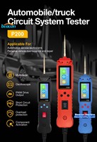 Testeur de système de circuit automobile P200 avec activation des composants de relais d'injecteur, multimètre et oscilloscope pour l'entretien automobile