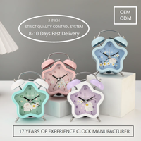 Réveil de table créatif et mignon en forme d'étoile pour enfants et étudiants, silencieux, classique et tendance, idéal comme cadeau