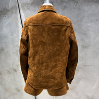 Nouvelle conception de veste chemise pour femme à simple boutonnage en cuir de mouton véritable, style classique rétro
