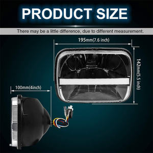 7 "x 5" 5X7 "pouces phares LED Hi/Lo faisceau DRL H4 phare pour Suzuki Katana <span class=keywords><strong>Kawasaki</strong></span> GPZ <span class=keywords><strong>750</strong></span> 900 Jeep accessoires Wrangler JK - Product Image 3