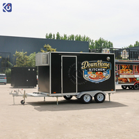 Petite remorque alimentaire mobile, chariot de vente de bubble tea et de crème glacée, camion de café, cuisine mobile entièrement équipée, remorque de concession