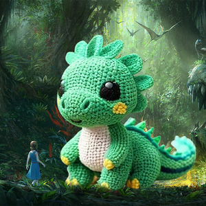 Kit de Ganchillo de Dinosaurios para Principiantes, Kit de Ganchillo de Animales, Aprende a Hacer Manualidades con Ganchillo para Adultos y Niños, Suministros de Manualidades, Regalo - Product Image 6