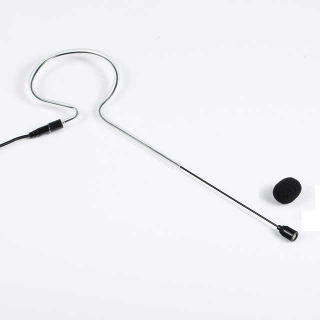 E-3 Black Mini Earset Microphone 4MM Condenser Capsule Mic Singapore Professional Miniature Earhang Microphones for Speaker