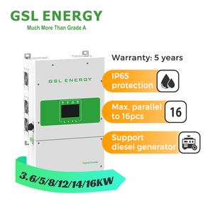 GSL 에너지 하이브리드 태양광 인버터 <span class=keywords><strong>8Kw</strong></span> 12Kw 10Kw 그리드 48V 1Kva 2Kva 3Kva 4Kva 5Kva 순수 사인파 스플릿페이스 12Kw WiFi 앱 - Product Image 2