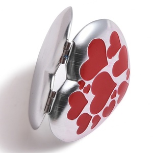 Promotional Gift Custom Logo Lady Pocket Heart Shape Mini <b>Compact</b> Unbreakable Makeup <b>Mirror</b> - Product Image 6