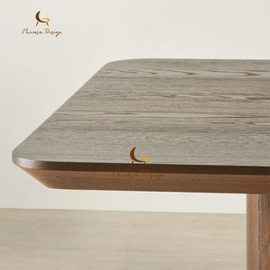 Table à manger en <span class=keywords><strong>bois</strong></span> massif de style américain, table à manger vintage en chêne, table rectangulaire de conférence pour six personnes, sur mesure - Product Image 5