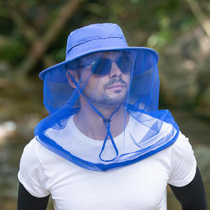 Sombrero de Senderismo de Ala Ancha para Verano, Protección Solar, Transpirable, Impermeable, con Mosquitero, Unisex, para Adultos, Material de Poliéster, Táctico - Product Image 5