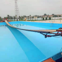 Aire de jeux panoramique d'été parc aquatique piscine balançoire jeux grand pont oscillant