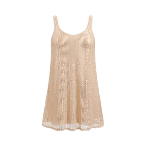 AGYMNX Femme <span class=keywords><strong>Robe</strong></span> Sexy En Tissu Brillant Avec Paillettes Col Halter En V Et Dos <span class=keywords><strong>Nu</strong></span> Tenues De Soirée Pour Club Festivals Et - Product Image 1