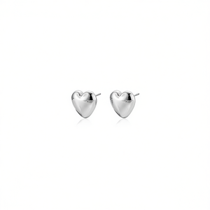Amy Amy Heart <b>Stud</b> Earrings <b>Silver</b> Plated For Women Romantic Fashion Jewelry Gift - Product Image 5