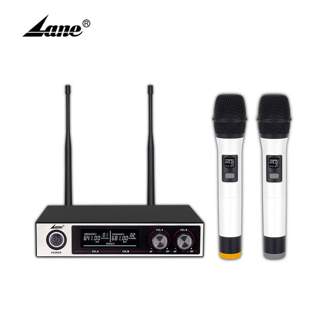 Lane Lr-632 2 Channel Microphone Wireless Systems Dual Uhf Wireless Microphone System Wireless Microphone Systems Uhf