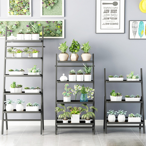 Estante Plegable para Plantas con Marco Metálico, Estante Multifuncional Móvil <span class=keywords><strong>Tipo</strong></span> <span class=keywords><strong>Escalera</strong></span> para Flores - Product Image 5