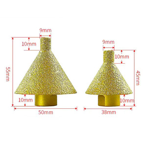 Punta per Trapano M10 M14 per Smussatura e Allargamento Fori, Utensile per Levigatura di Granito, Marmo, Piastrelle e Pietra - Product Image 5