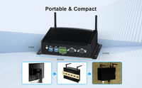 PC Industrial sin Ventilador de 10.ª Generación con I7 10610U, LAN Dual de 2.5G, WiFi 6, 2COM, GPIO, Amplio Rango de Temperatura, Pantalla 4K, Compatible con Win11 y Linux, Computadora IoT