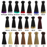 Top fille court africain naturel artificiel dread locks accessoires tresses bricolage doux dread locks Crochet synthétique Extension de cheveux