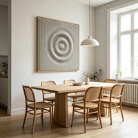 Décoration d'intérieur contemporaine créative, sculpture laser 3D en forme de vague, art mural en bois à lattes paramétriques, peinture décorative pour hôtel, bureau