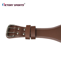 Ceinture de soutien de taille de gymnastique d'haltérophilie de puissance en cuir avec logo personnalisé
