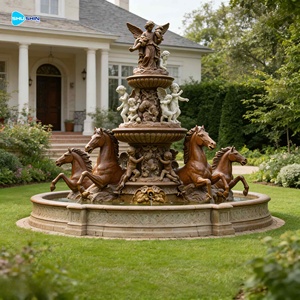 Fuente de Cabeza de Caballo de Mármol, Elemento Decorativo de Agua para Exteriores, Ideal para Entradas, Caminos de Entrada y Propiedades de Lujo - Product Image 5