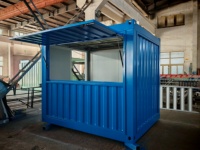 Mini contenedor emergente de comida rápida de acero de 10 pies para el hogar, Bar, Hotel, cafetería, diseño moderno, tienda de conveniencia portátil Modular para exteriores