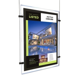 A4 Advertising Ultra Thin Waterproof Eco-friendly Crystal <b>Light</b> Box Wall Hanging Restaurant Fast Food Menu Illuminated - Product Image 2