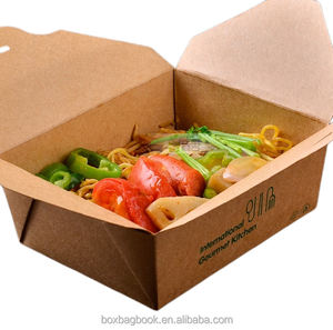 กล่องใส่อาหารแบบจีนกล่องกระดาษสำหรับใส่อาหารทรงกลมเป็นมิตรต่อสิ่งแวดล้อมกล่องพลาสติกแบบใช้แล้วทิ้งสำหรับบะหมี่อาหาร - Product Image 1