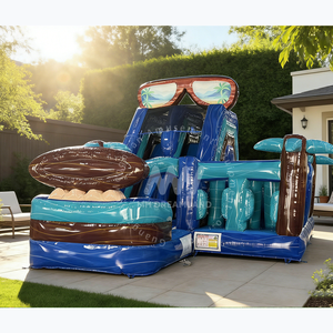 Château gonflable et toboggan aquatique combinés, carnaval d'été, maison de rebond, lunettes de soleil, aire de jeux gonflable <span class=keywords><strong>à</strong></span> <span class=keywords><strong>vendre</strong></span> - Product Image 1
