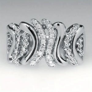 A125 Women's Cocktail <b>Ring</b> Gold <b>Crystal</b> Rhinestone Round Brilliant Cut Channel Setting Party Jewelry Fine <b>Rings</b> - Product Image 2