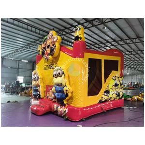 Château <span class=keywords><strong>gonflable</strong></span> commercial pour enfants, petit modèle jaune, avec filet de sécurité et souffleur - Product Image 5