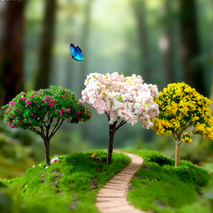 Mini Árbol Artificial de Sakura, Modelo de Micro Paisaje, Adorno Multicolor, Árbol de Flores en Miniatura, DIY, Terrario de Musgo, Jardín de Hadas, Bonsái - Product Image 3