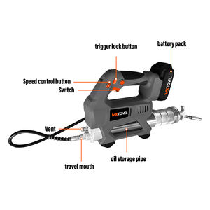 Cordless ajustável velocidade graxa arma automática Heavy Duty 20V elétrica alta pressão graxa arma - Product Image 2