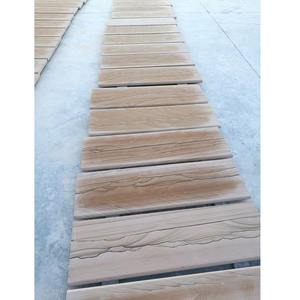 Dalles de pierre naturelle en teck et grès pour revêtement mural, revêtement de sol, cour, terrasse, allée, pierre de design haut de gamme pour extérieur - Product Image 2