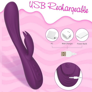 Doppia stimolazione in Silicone pieno vibranti Dildo massaggiatore clitoride baciare G Vibratore Spot coniglio per le donne <span class=keywords><strong>coppia</strong></span> - Product Image 4