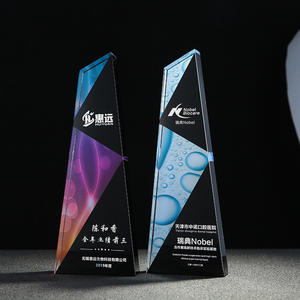 Mode trophée hexagone cristal trophée bowling trophées en forme de triangle - Product Image 2