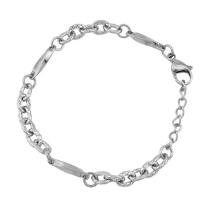 Hot Selling Simple Popular Design Sliver Plated <b>Chain</b> Bracelet <b>Titanium</b> Steel Unisex's Bracelets Wholesale Jewelry Trendy - Product Image 6