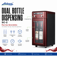 Distributeur de vin Aidewo SC-2 OEM à 2 bouteilles avec contrôle de température, refroidisseur de conservation du vin pour la maison, le bar, le restaurant, l'hôtel, cadeau