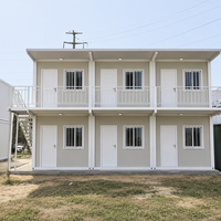 Maison conteneur pliable extensible prête à l'emploi, entièrement meublée, design moderne, pour bureau, bâtiment, ou camp de travailleurs en extérieur