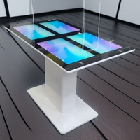 Table interactive tactile à quatre écrans de 21,5 pouces pour restaurant, table intelligente