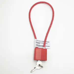 13'' 330mm cable padlock cheap hardened steel anti-cut anti-fire gun lock