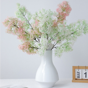 Toptan 3 forks yapay selvi dalları bırakır düğün dekorasyon için yüksek dereceli çiçek düzenleme aksesuarları - Product Image 2