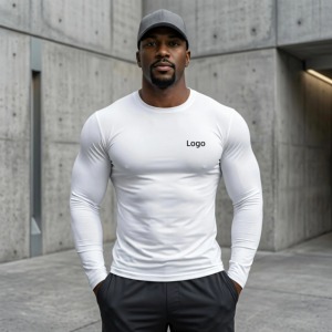 Fabricante de Ropa Deportiva, Logotipo Personalizado ODM, Camisetas Deportivas Ligeras de Poliéster Reciclado Ecológicas de Alta Calidad para Hombre con Bordado - Product Image 1
