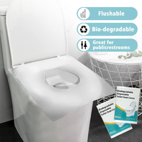 Housse de siège de toilette jetable biodégradable de voyage jetable