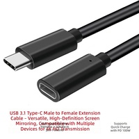 Cable de Extensión USB 3.1 Tipo-C Macho a Hembra, Multifuncional, para Teléfono Móvil, de Fábrica, OEM