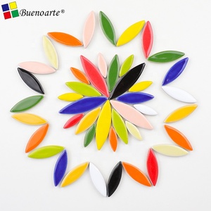 Mosaicos de Cerámica Modernos con Diseño de Pétalos de Flores Iridiscentes, 4 mm de Grosor, para Manualidades, 3 Tamaños, para Decoración de Peceras, Jarrones y Escalones - Product Image 4